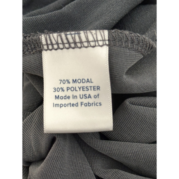 Allison Joy Charcoal Gray V Neck Spaghetti Strap Faux Wrap Side Tie Cami Small - Picture 7 of 7